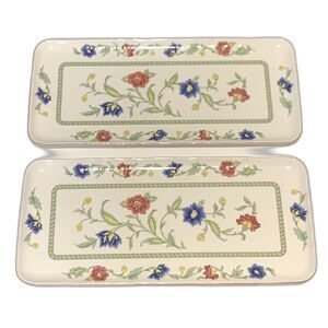 (2) Villeroy & Boch Persia Scalloped Sandwich Tray, 13 3/8"